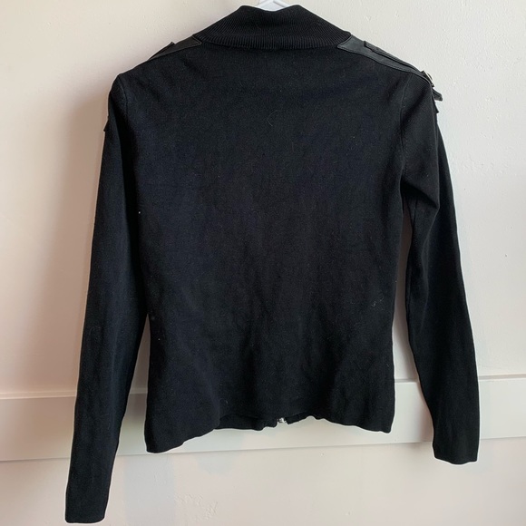 International Concepts Black Knit Bomber Jacket - Picture 2 of 5